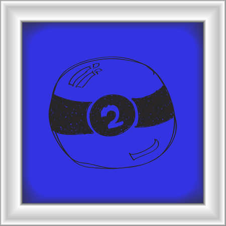 Simple hand drawn doodle of a pool ball