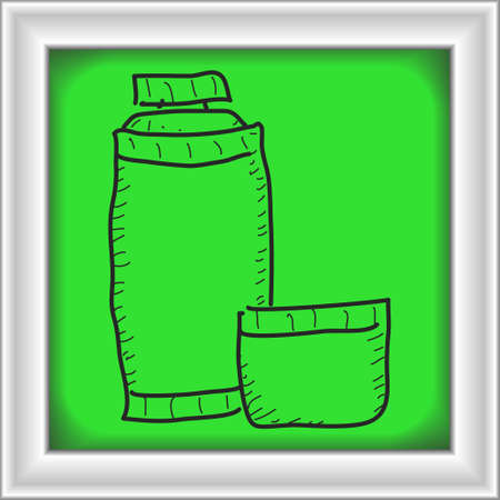 Simple hand drawn doodle of a flaskのイラスト素材