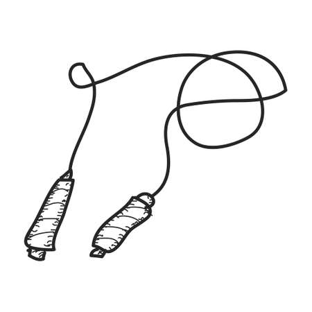 Simple hand drawn doodle of a skipping ropeのイラスト素材