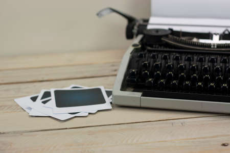 Close up of an old vintage typewriter.の写真素材