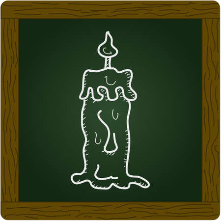 Simple hand drawn doodle of a candleのイラスト素材