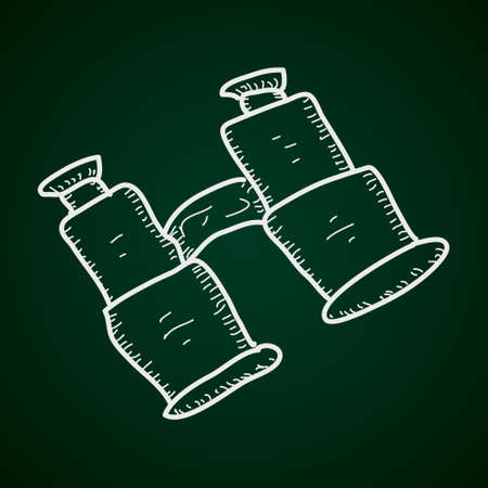 Simple hand drawn doodle of a pair of binocularsのイラスト素材