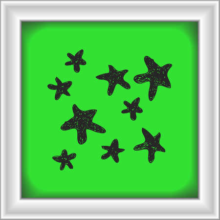 Simple hand drawn doodle of a starのイラスト素材