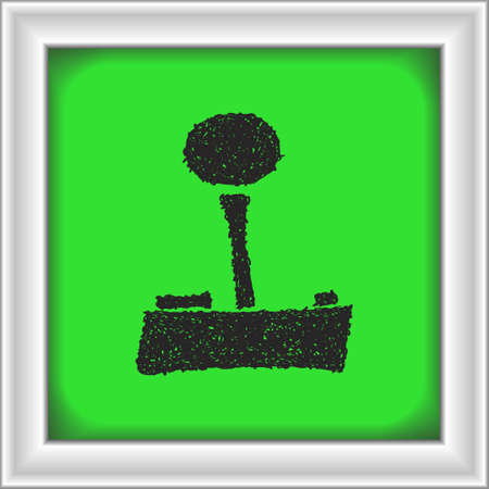Simple hand drawn doodle of a game controllerのイラスト素材