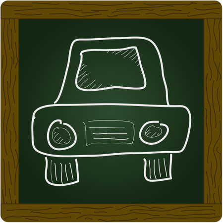 Simple hand drawn doodle of a carのイラスト素材