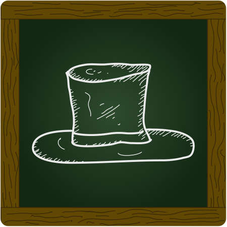 Simple hand drawn doodle of a top hatのイラスト素材