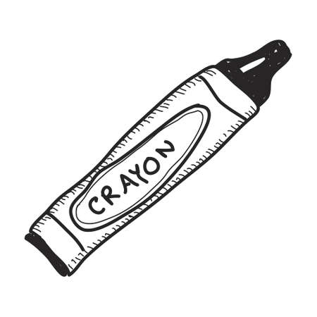 Simple hand drawn doodle of a crayonのイラスト素材