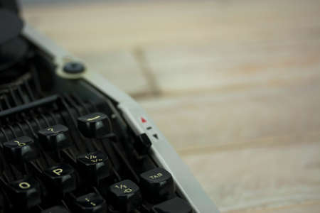 Close up of an old fashioned vintage typewriter.の写真素材