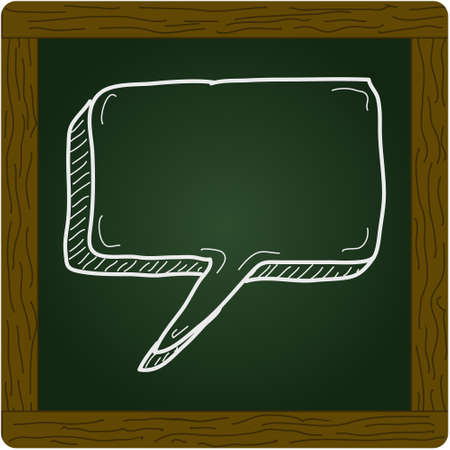 Simple hand drawn doodle of a speech bubbleのイラスト素材