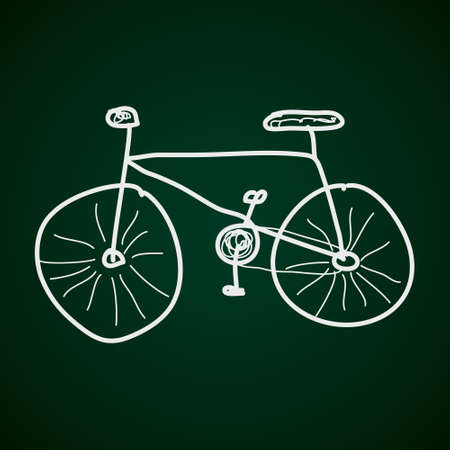 Simple hand drawn doodle of a bicycleのイラスト素材
