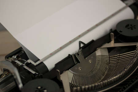 Close up of an old fashioned vintage typewriter.の写真素材
