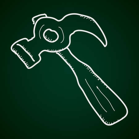 Simple hand drawn illustration of a hammerのイラスト素材