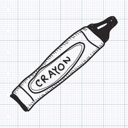 Simple hand drawn doodle of a crayonのイラスト素材