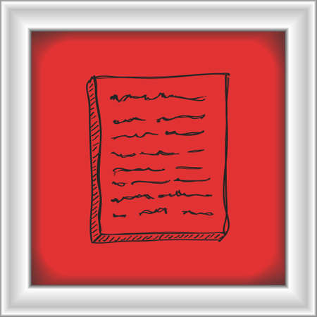 Simple hand drawn doodle of a pageのイラスト素材