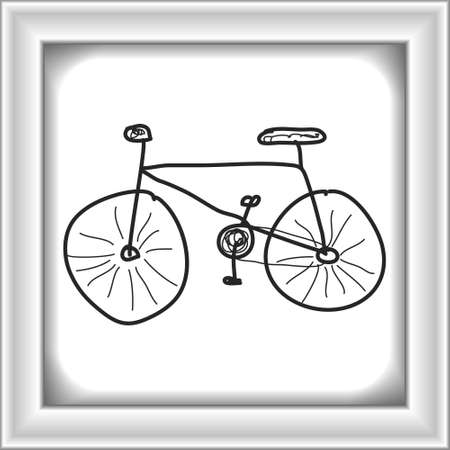 Simple hand drawn doodle of a bicycleのイラスト素材
