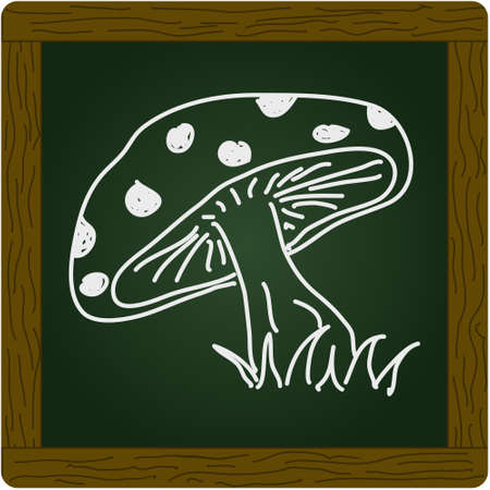 Simple doodle of a hand drawn toadstoolのイラスト素材