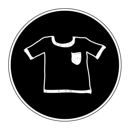 Simple doodle of a hand drawn t-shirtのイラスト素材