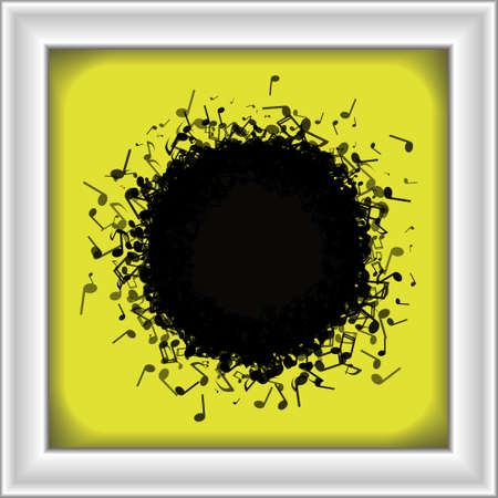 Circle made out of different music notesのイラスト素材