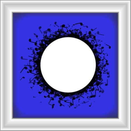 Circle made out of different music notesのイラスト素材