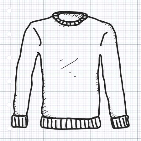 Simple hand drawn doodle of a jumperのイラスト素材
