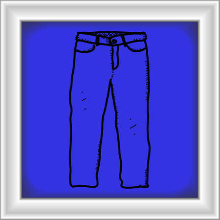 Simple hand drawn doodle of a pair of trousersのイラスト素材