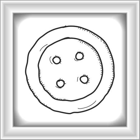 Simple hand drawn doodle of a buttonのイラスト素材