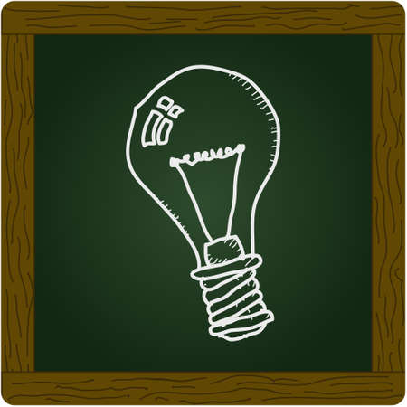 Simple hand drawn doodle of a light bulbのイラスト素材