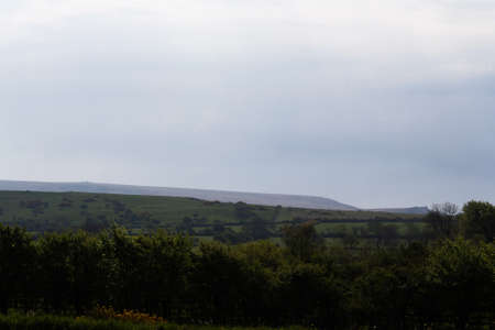 View over the hills at Oakhampton, Cornwallの写真素材