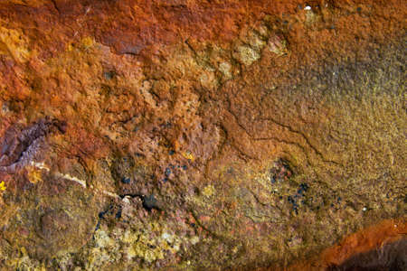 Close up of orange rust on metalの写真素材