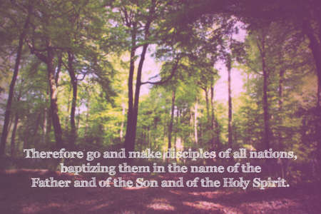 Inspirational verse from the bible on a blurred backgroundの写真素材