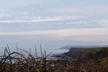 View from the coastal path between Widemouth Bay and Budeの写真素材