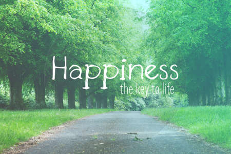 Inspirational life message on a blurred backgroundの写真素材