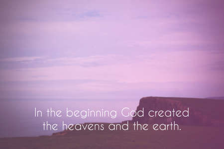 Inspirational verse from the bible on a blurred backgroundの写真素材