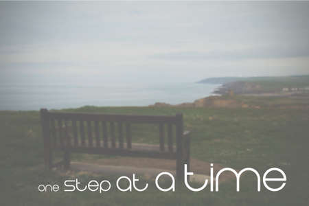 Inspirational life message on a blurred backgroundの写真素材