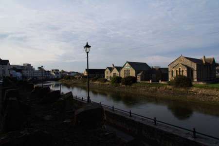 Old stone built Methodist church in Bude, Cornwallの写真素材