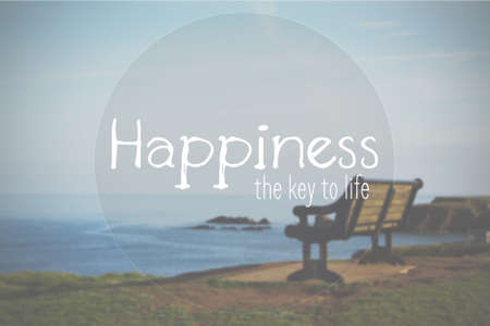 Inspirational life message on a blurred backgroundの写真素材