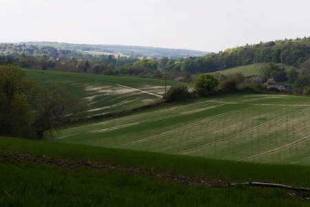 View over the Chilterns landscape in England