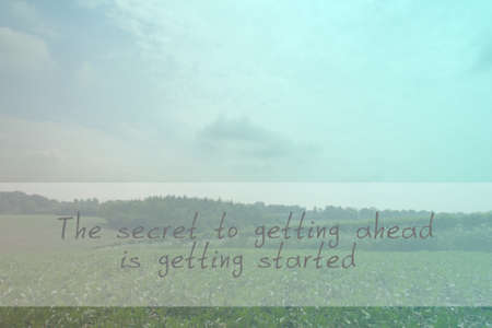 Inspirational life message on a blurred background