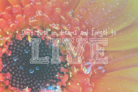 Inspirational life message on a blurred background