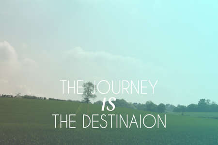 Inspirational life message on a blurred backgroundの写真素材