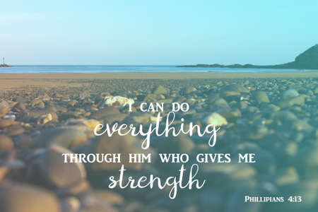 Inspirational verse from the bible on a blurred backgroundの写真素材