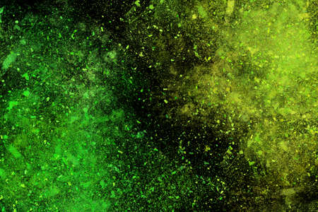 Colourful abstract powder explosion on a black backgroundの写真素材