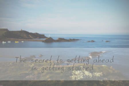 Inspirational life message on a blurred background