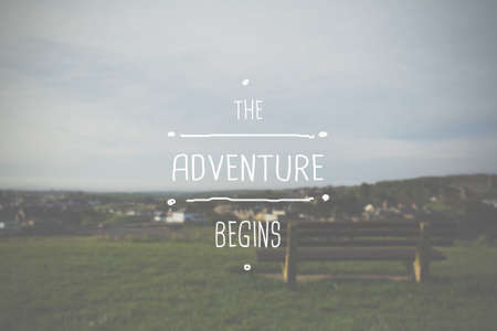 Inspirational life message on a blurred backgroundの写真素材