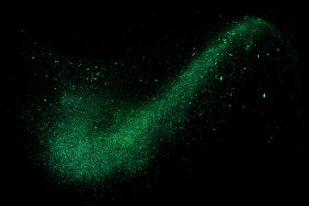 Colourful abstract powder explosion on a black background design