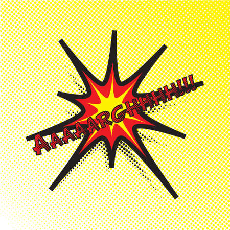 Colourful comic book style explosion vector design