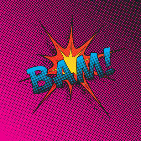 Colourful comic book style explosion vector designのイラスト素材