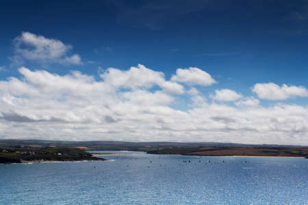 View along the coast path from Polzeath, Cornwallの写真素材