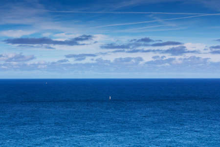 View from the costal path near Polzeath, Cornwallの写真素材