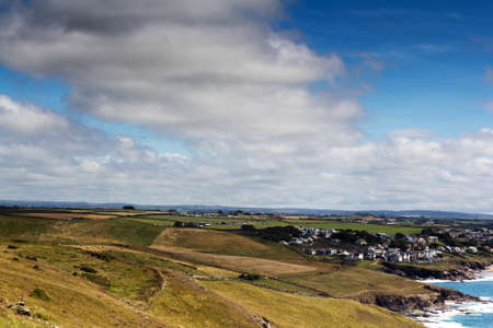 View from the costal path near Polzeath, Cornwallの写真素材